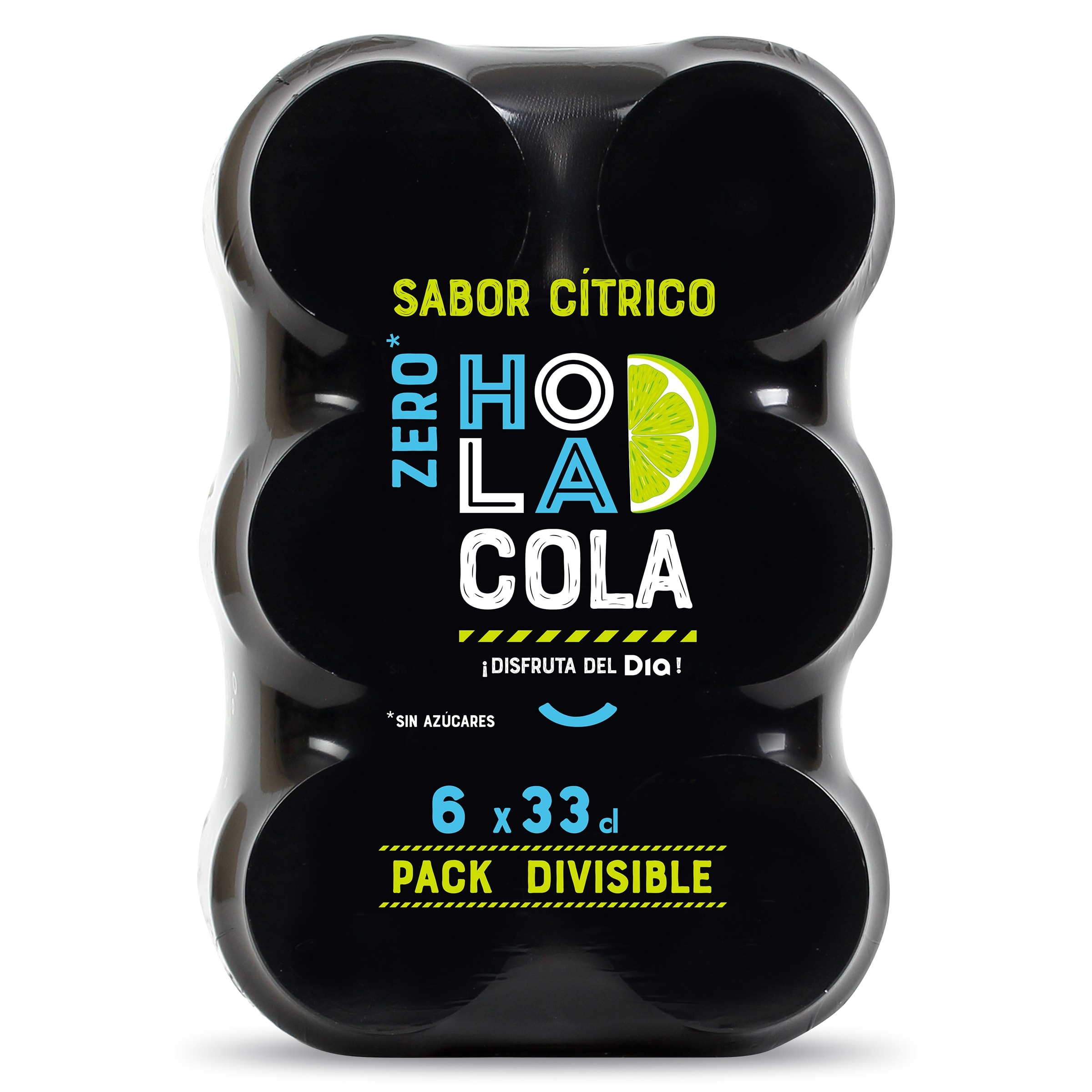 Refresco de cola zero sabor cítrico Dia Hola Cola pack 6 x 330 ml