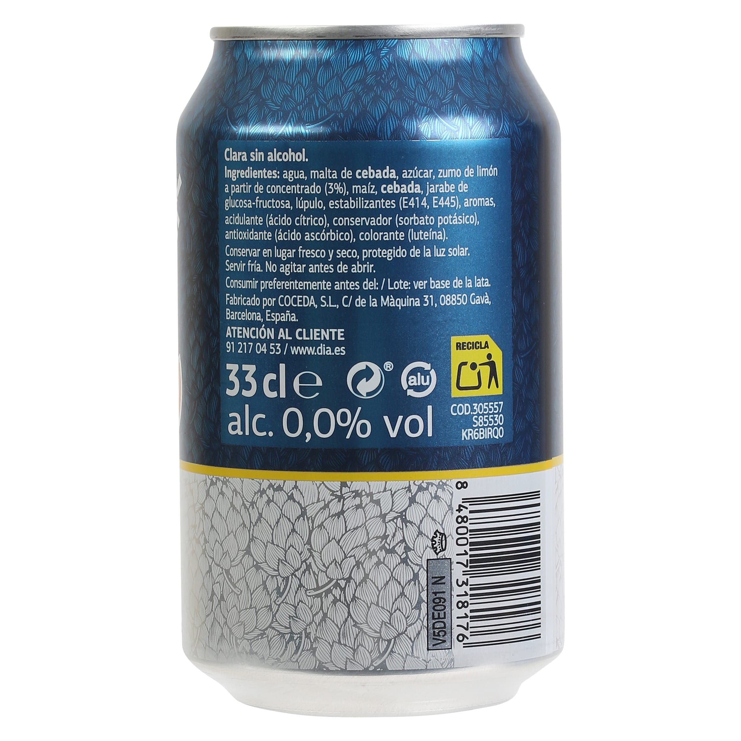 Cerveza radler sin alcohol Dia Ramblers 33 cl
