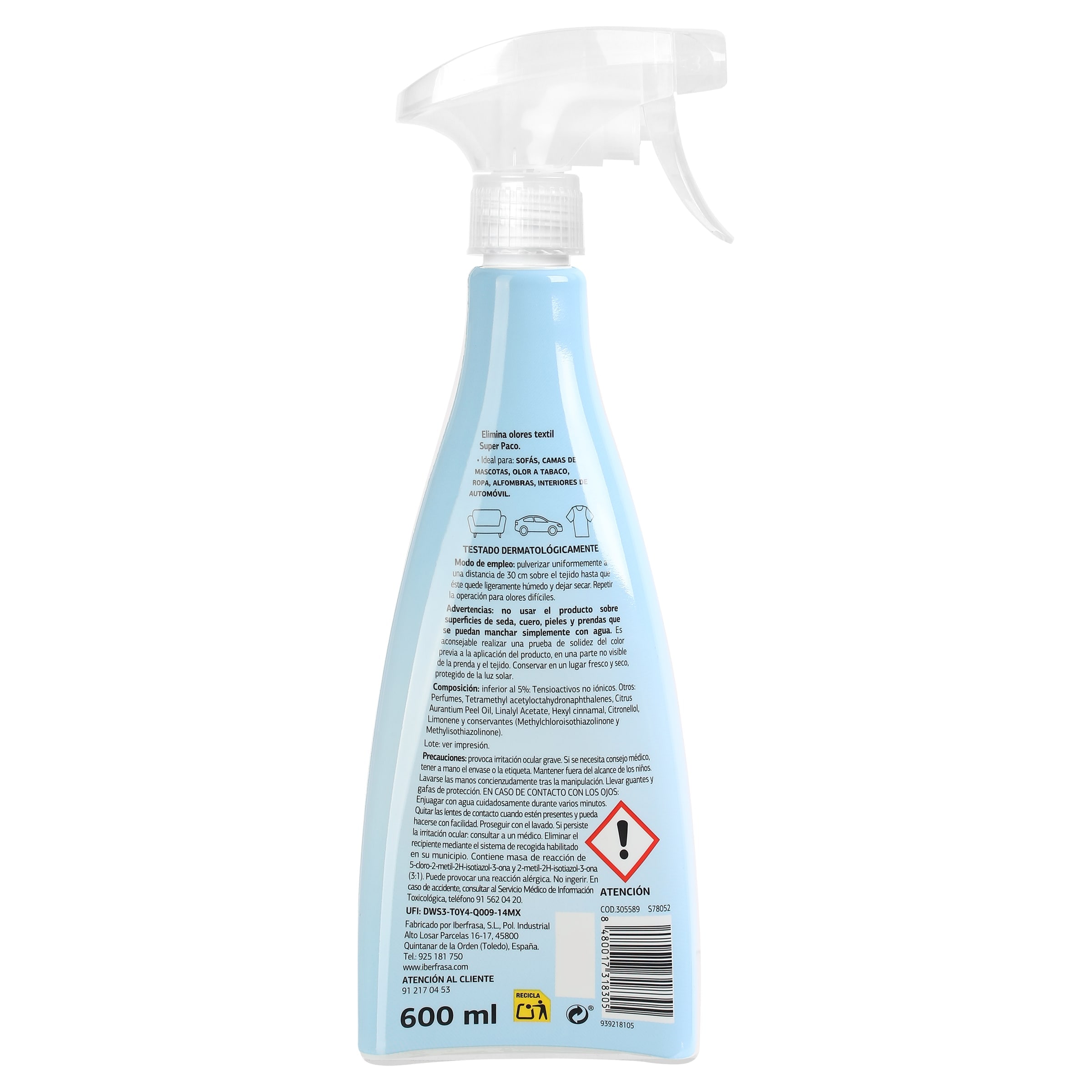 Eliminador de olores textil Dia Super Paco 600 ml