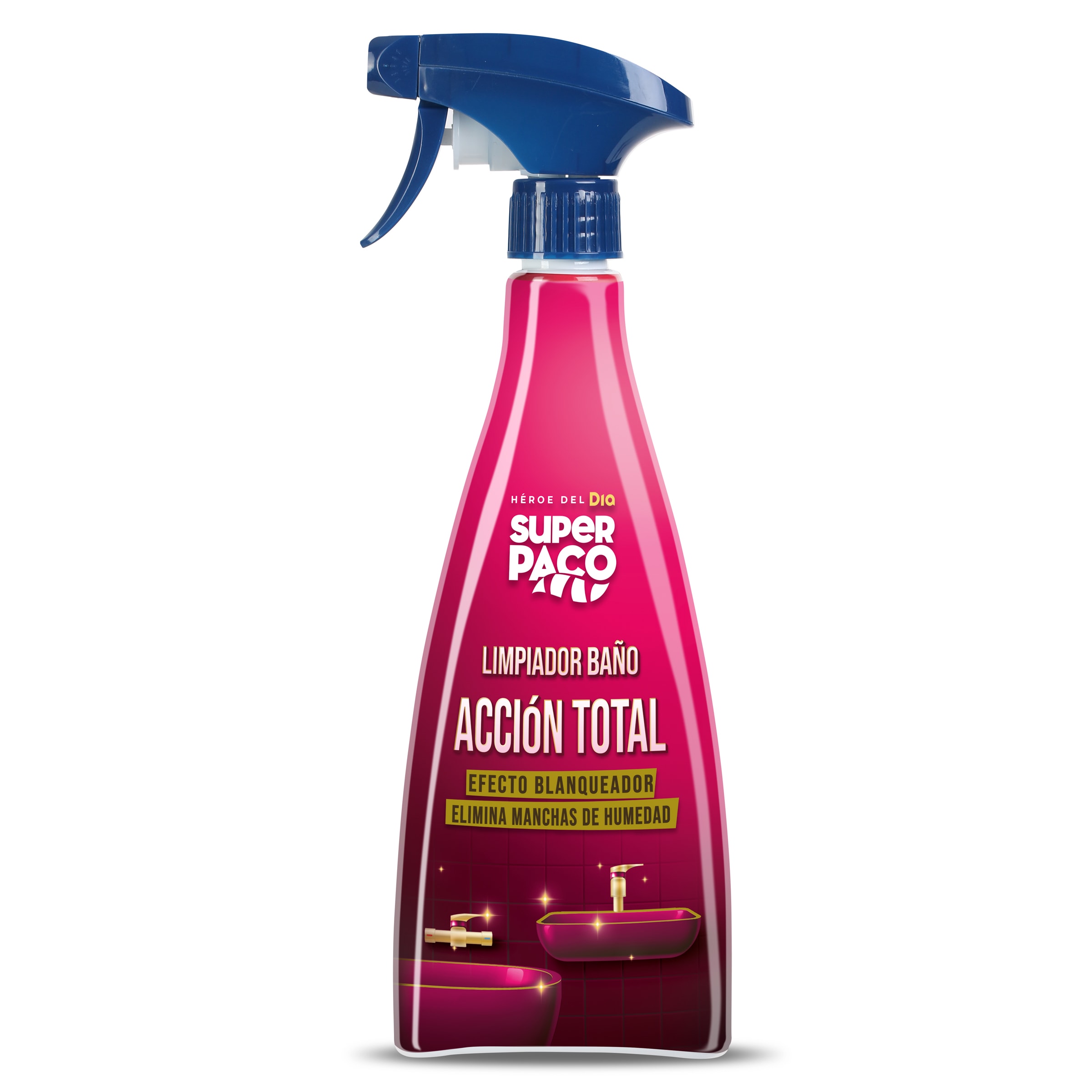 Limpiador de baño blanqueador acción total Super Paco de Dia spray 600 ml