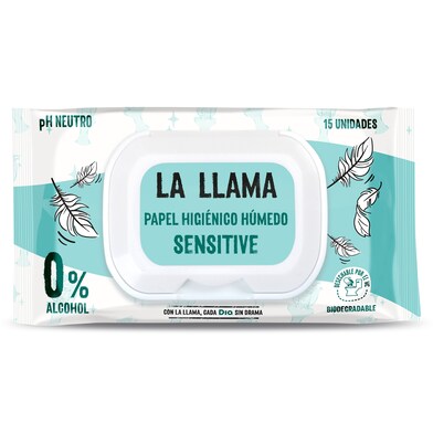 Papel higiénico húmedo sensitive La Llama Dia bolsa 15 unidades-0 Papel higiénico húmedo sensitive La Llama Dia bolsa 15 unidades-0