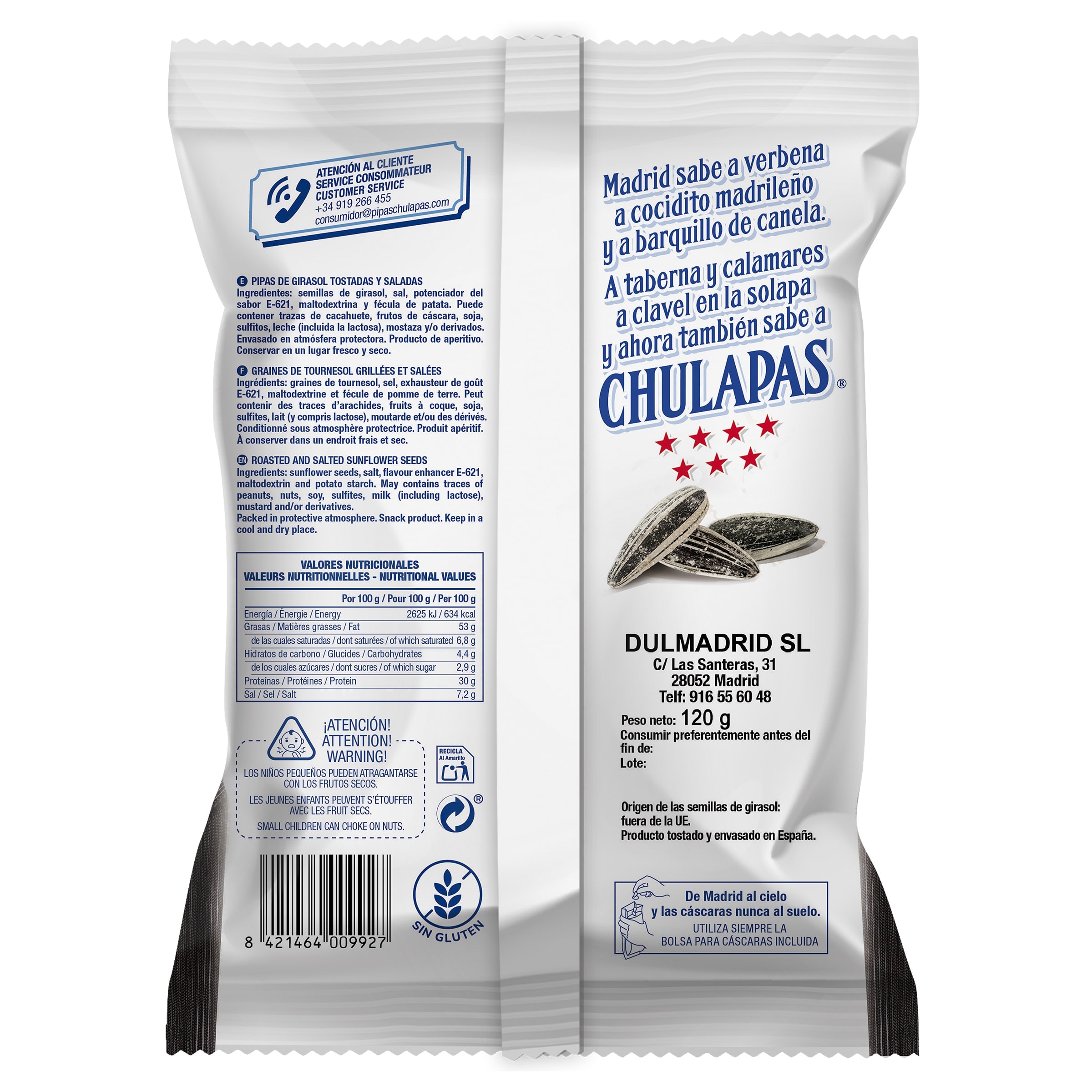 Pipas saladas Chulapas 110 g