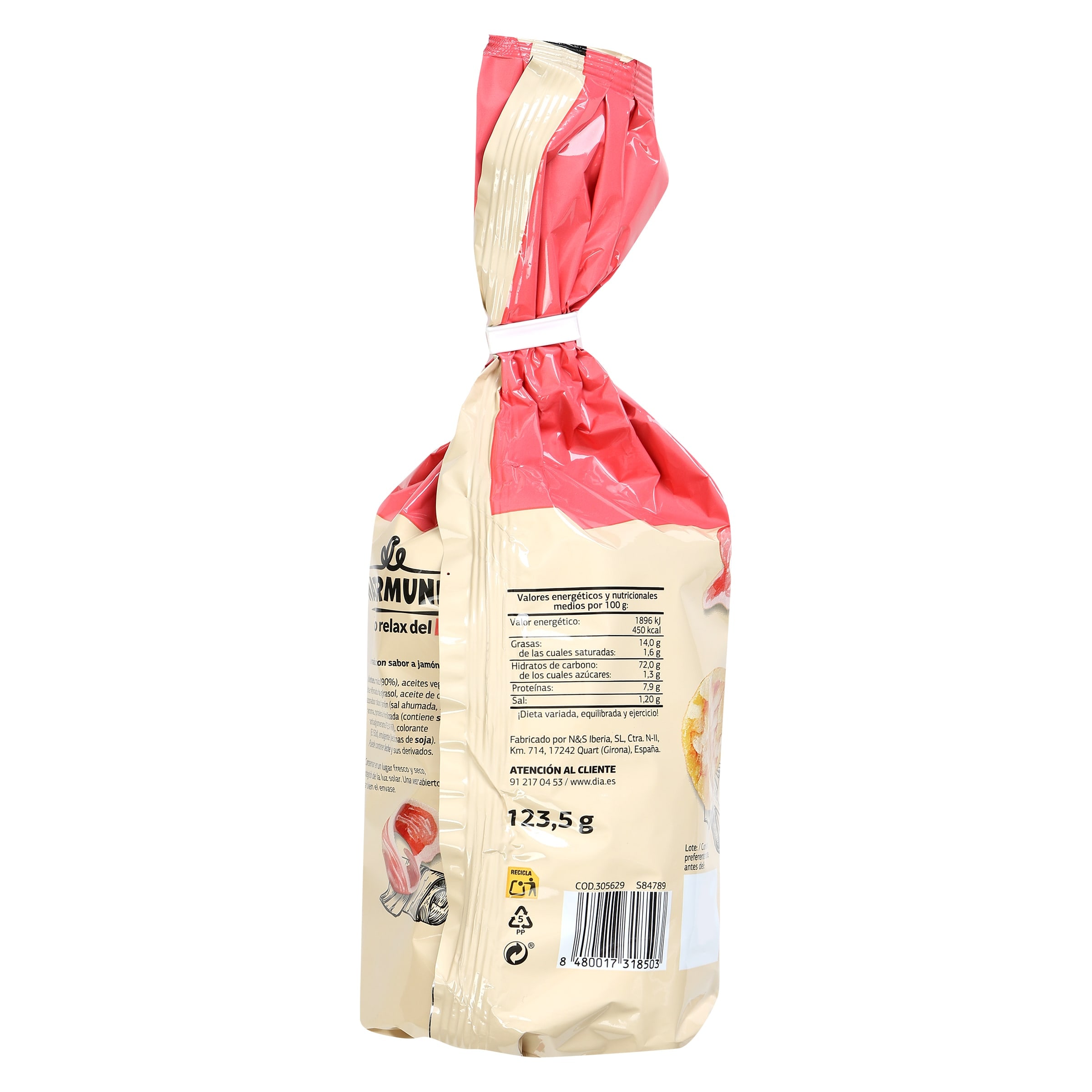Tortitas sabor jamón Dia Naturmundo 123 g