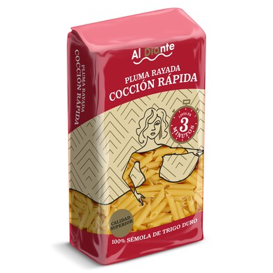 Plumas rayadas cocción rápida Al Diante Dia bolsa 500 g-0 Plumas rayadas cocción rápida Al Diante Dia bolsa 500 g-0