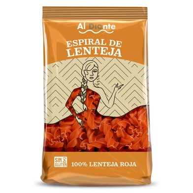 Espirales 100% de lenteja roja Al Diante Dia bolsa 250 g-0