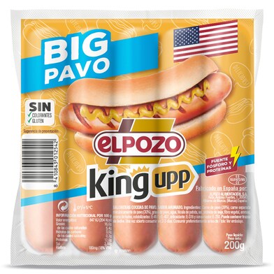 Salchichas big pavo Elpozo bolsa 200 g-0 Salchichas big pavo Elpozo bolsa 200 g-0