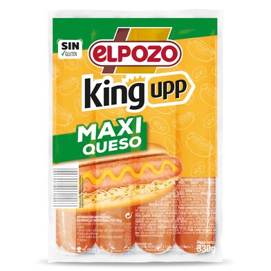 Salchichas maxi con queso Elpozo King upp bolsa 330 g-0 Salchichas maxi con queso Elpozo King upp bolsa 330 g-0