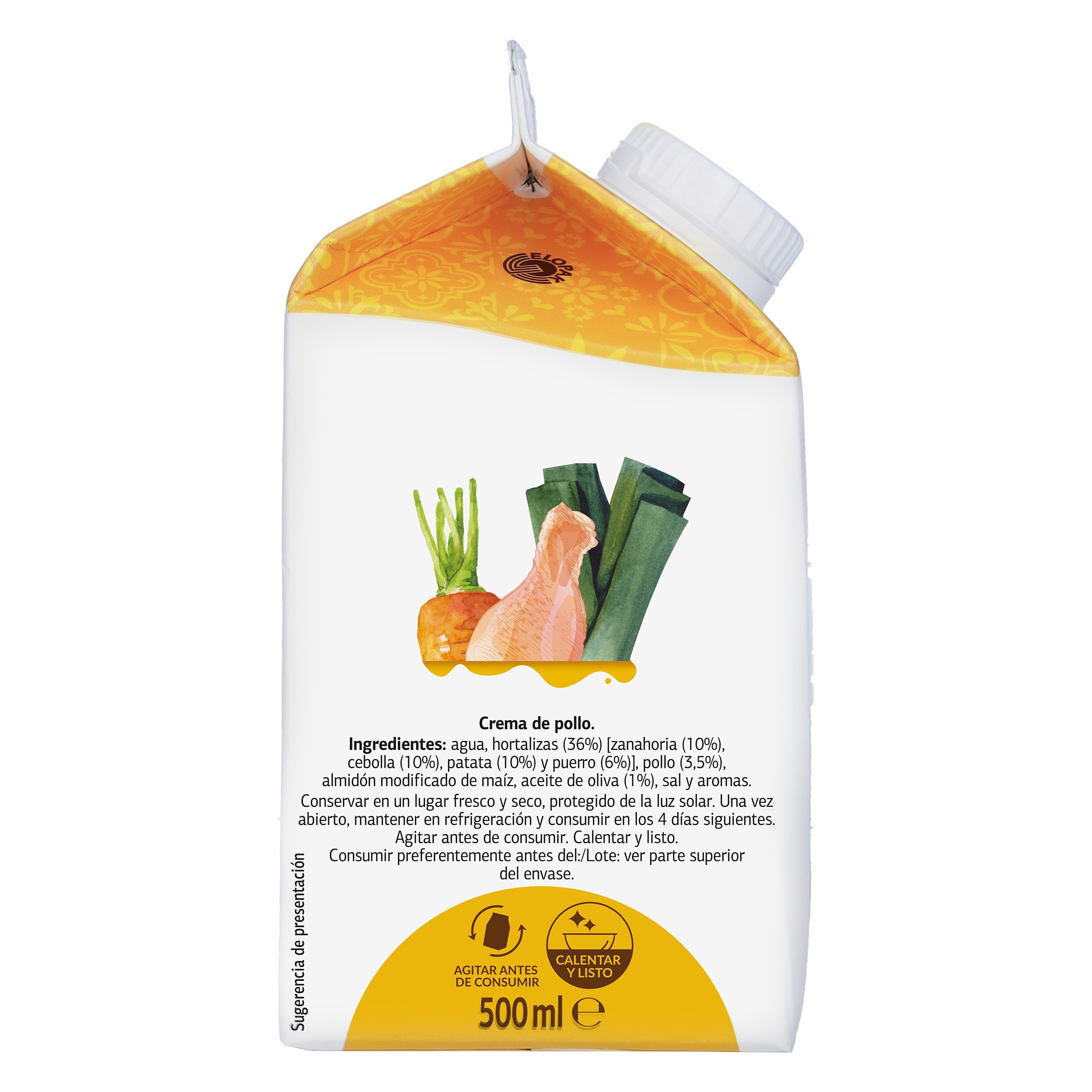 Crema de pollo con verduras Dia Al Punto 500 ml