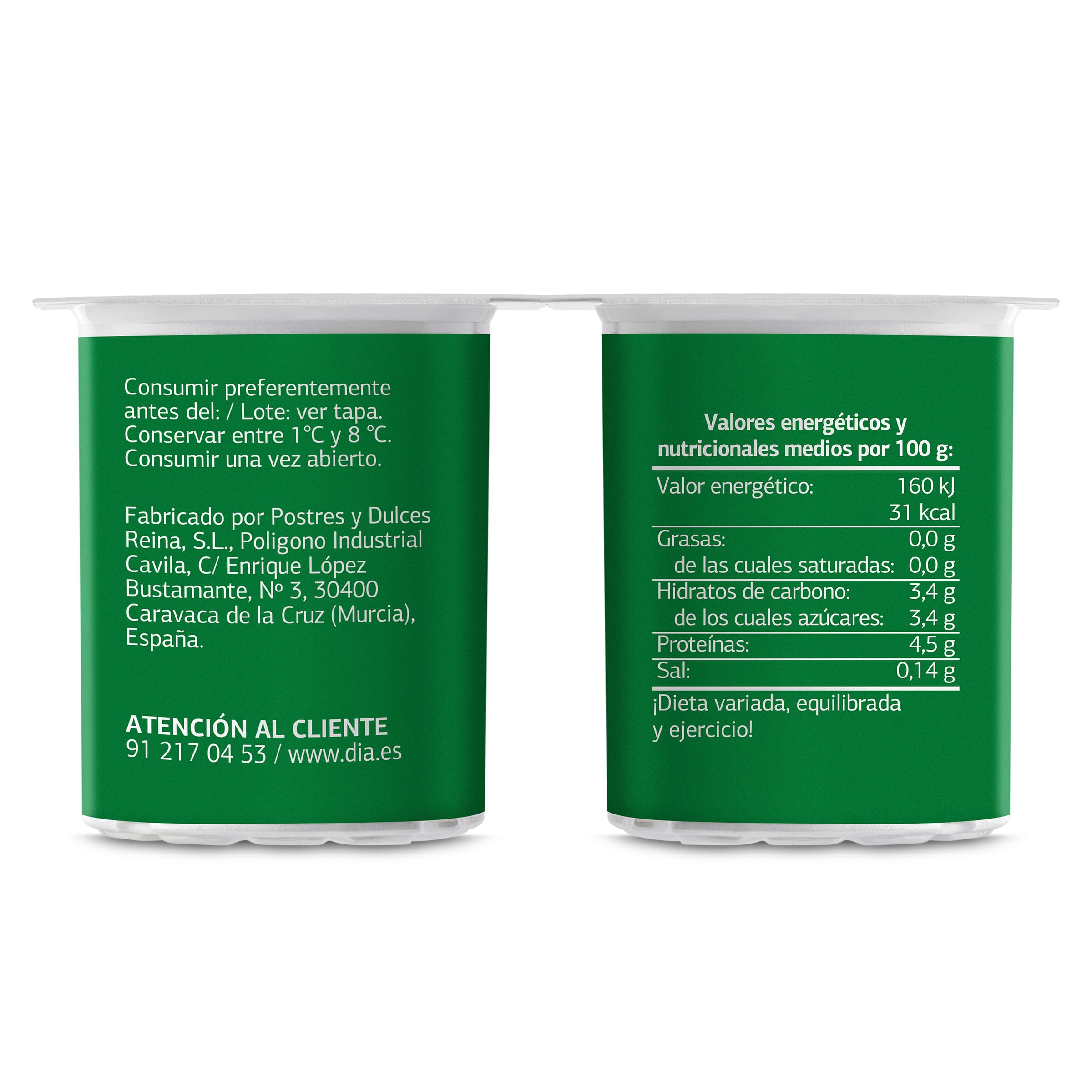 Bífidus natural doble 0% Dia Láctea 4 x 125 g