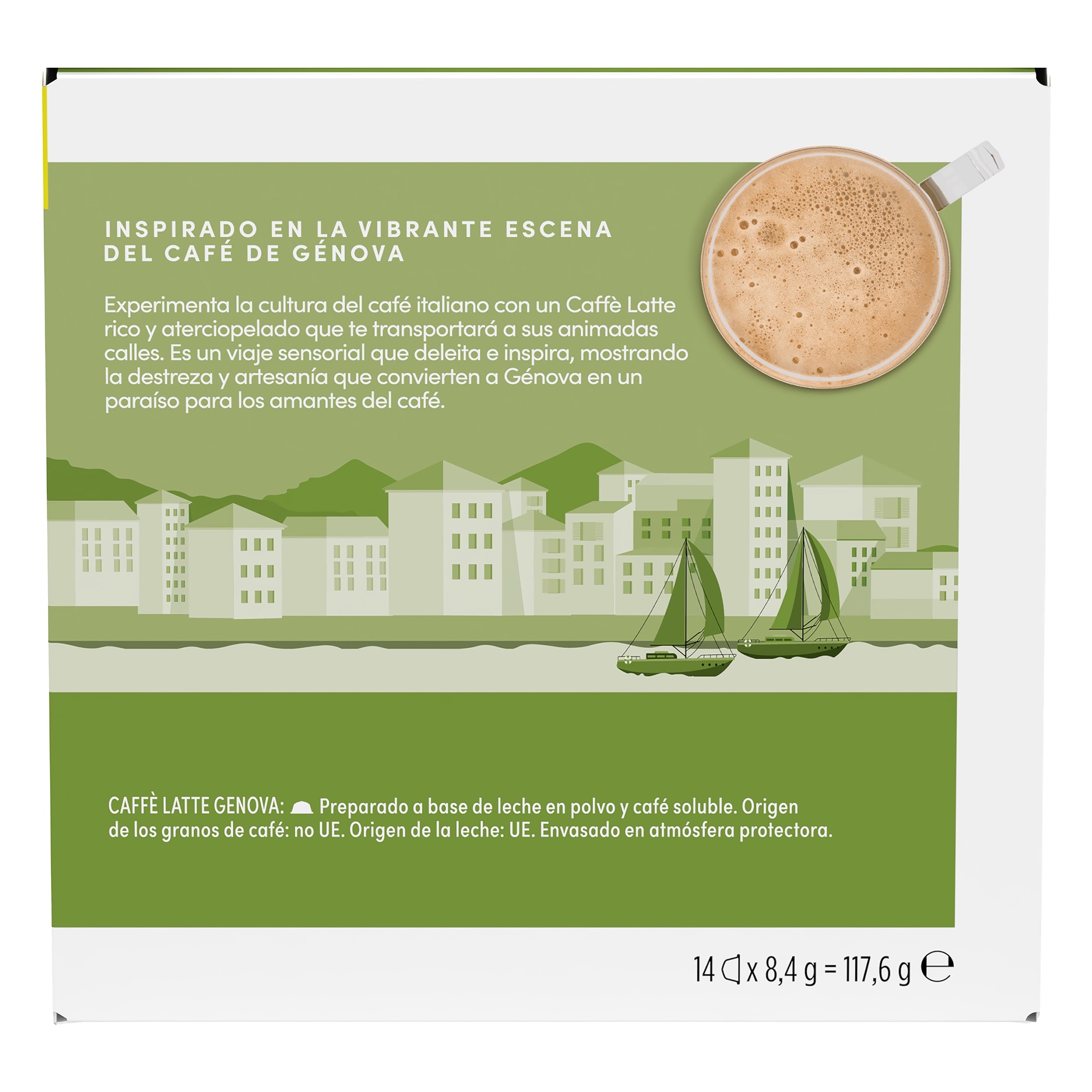 Cápsulas de café latte Genova Dolce Gusto 14 unidades