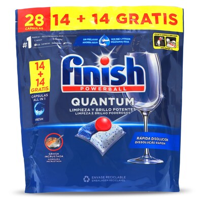 Lavavajillas máquina quantum Finish bolsa 28 unidades-0