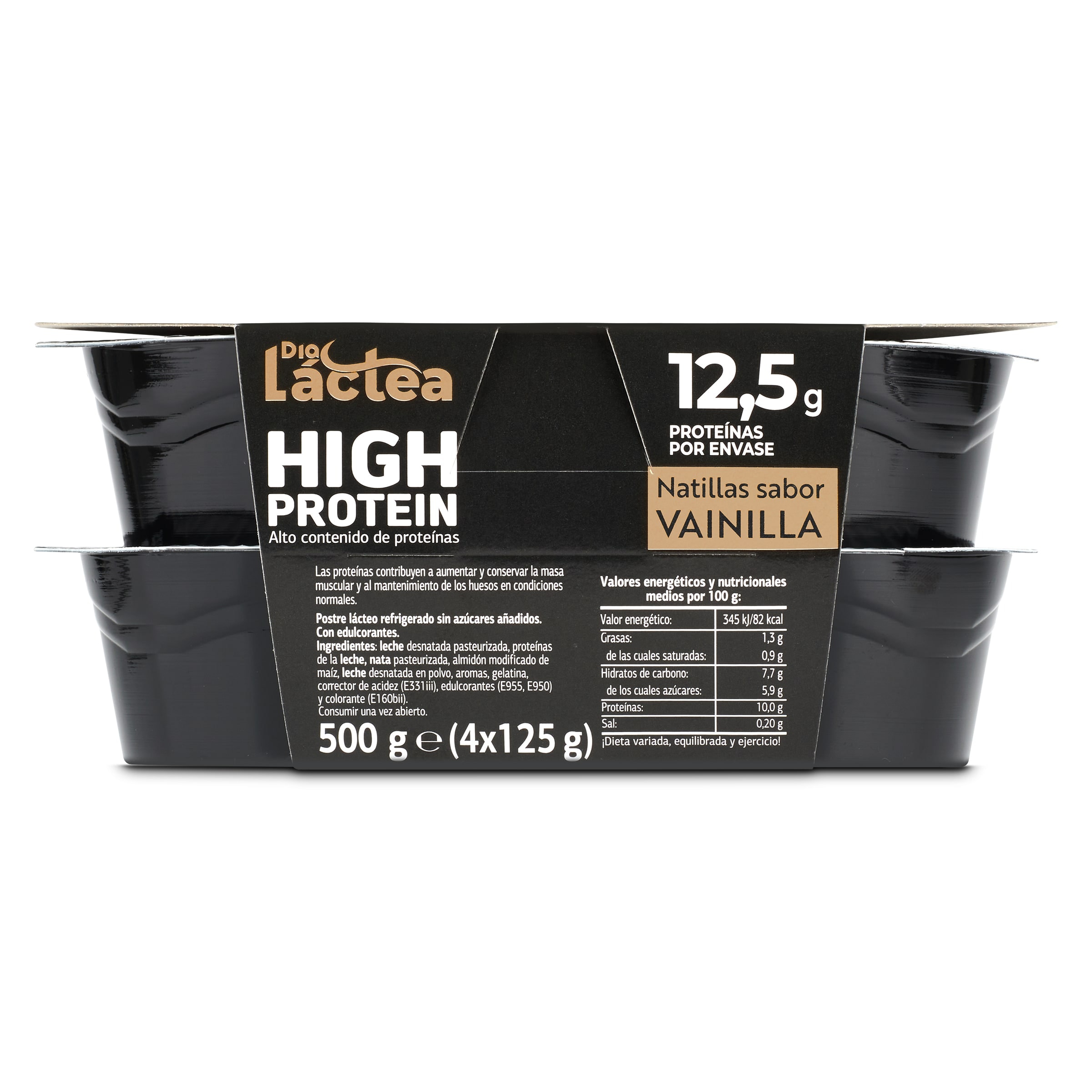 Natillas sabor vainilla alta en proteínas Dia Láctea 4 x 125 g