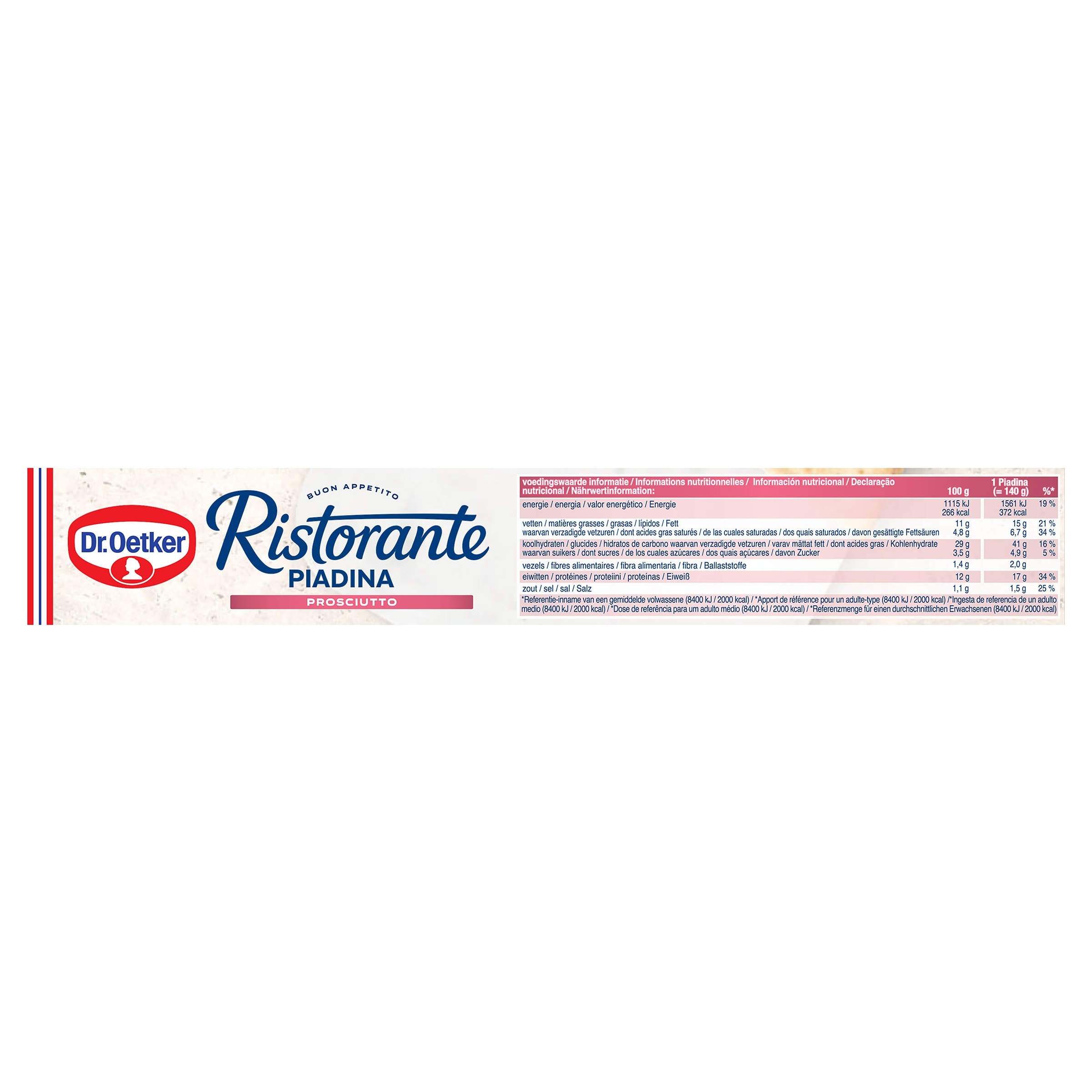 Pizza piadina prosciutto Dr. Oetker Ristorante 280 g