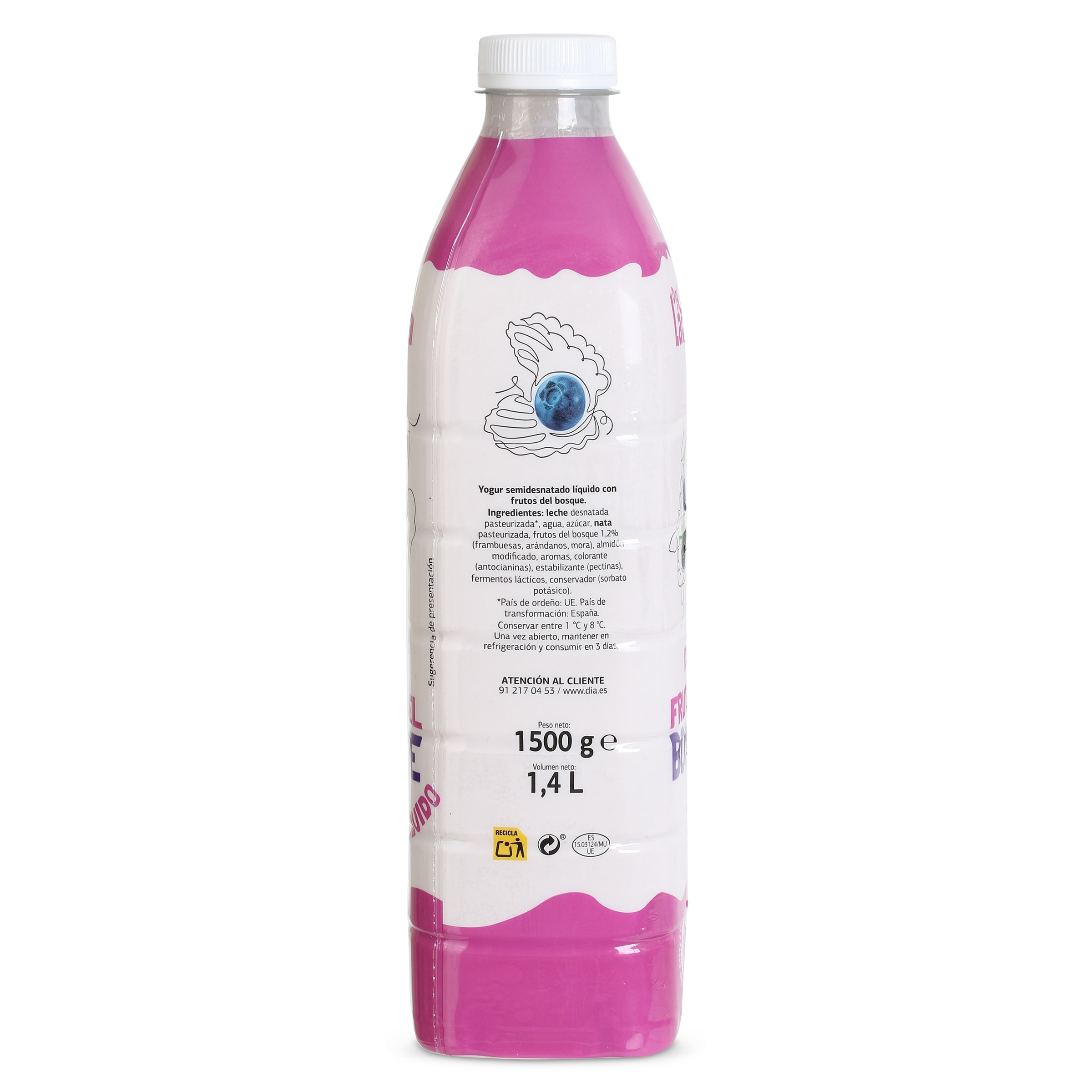 Yogur líquido sabor frutos del bosque Dia Láctea 1.5 Kg