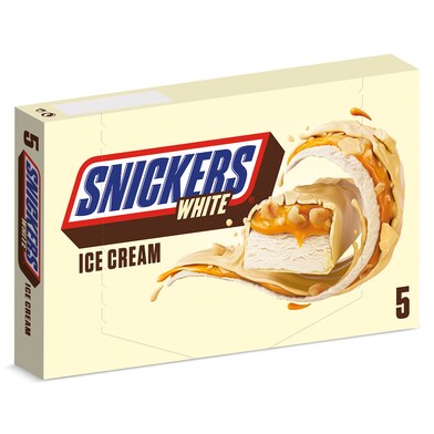 Helado barrita chocolate blanco 5 unidades Snickers caja 200 g-0 Helado barrita chocolate blanco 5 unidades Snickers caja 200 g-0