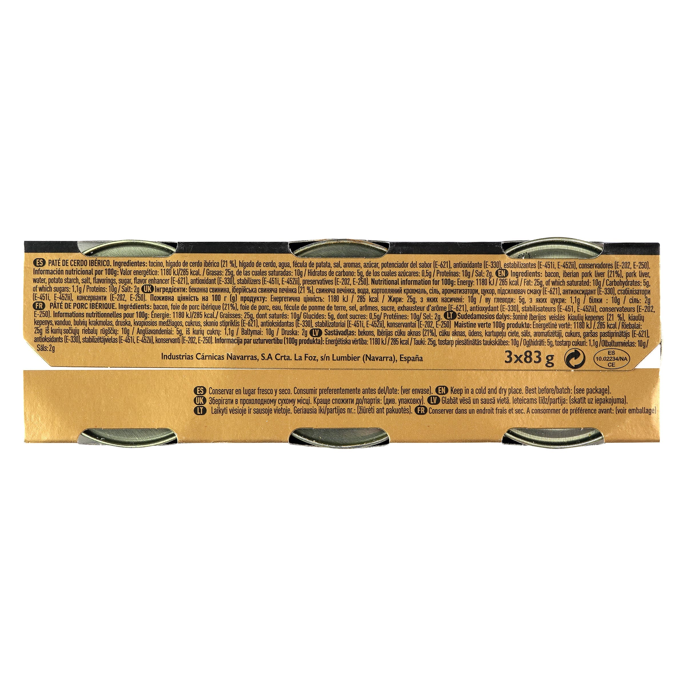 Paté de cerdo ibérico Argal 3 x 83 g