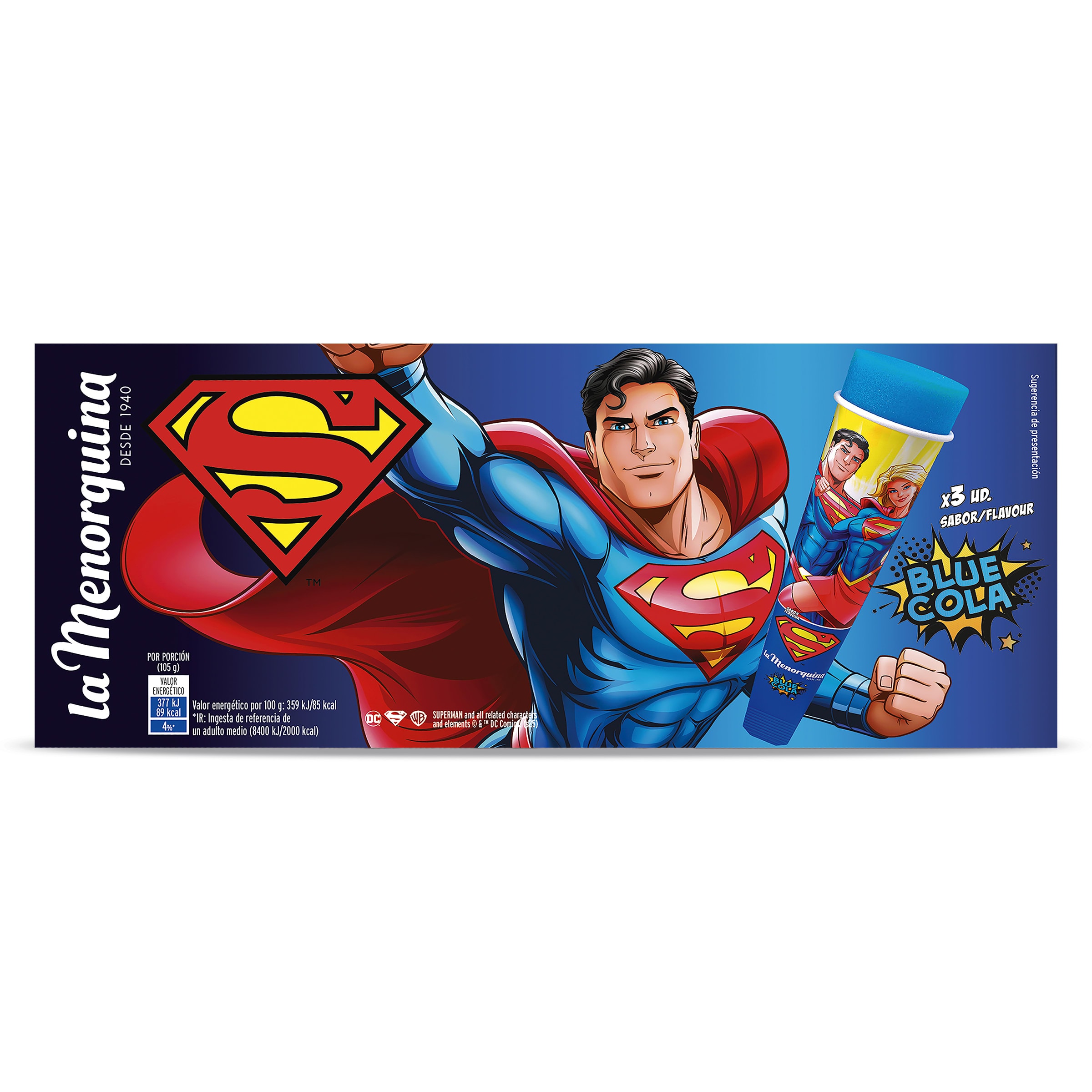 Helado sabor cola 3 unidades 315 g