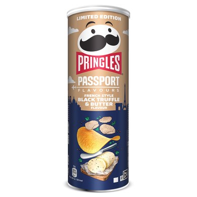 Patatas fritas passport black truffle & butter Pringles bote 165 g-0 Patatas fritas passport black truffle & butter Pringles bote 165 g-0