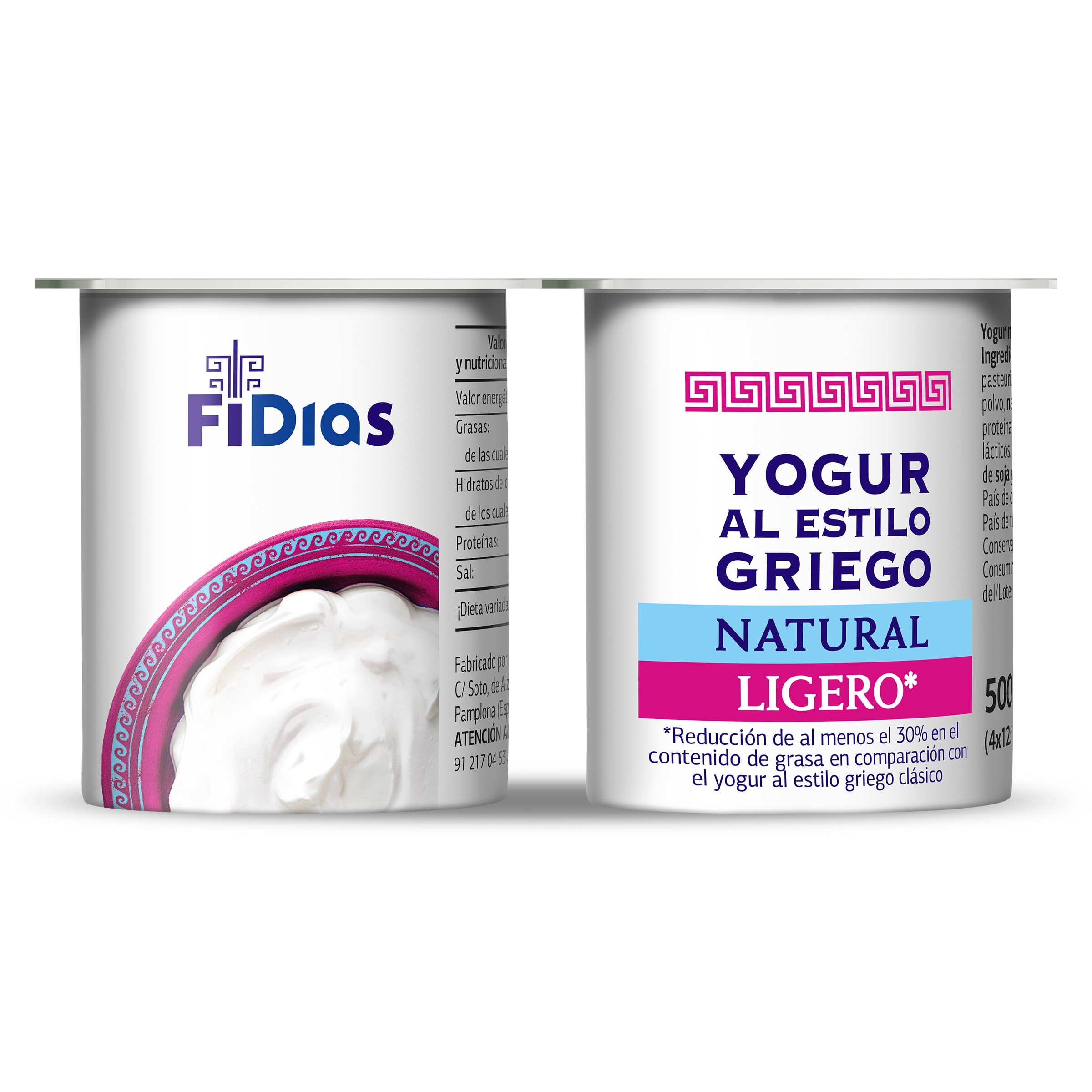 Yogur griego natural ligero Dia Fidias 4 x 125 g