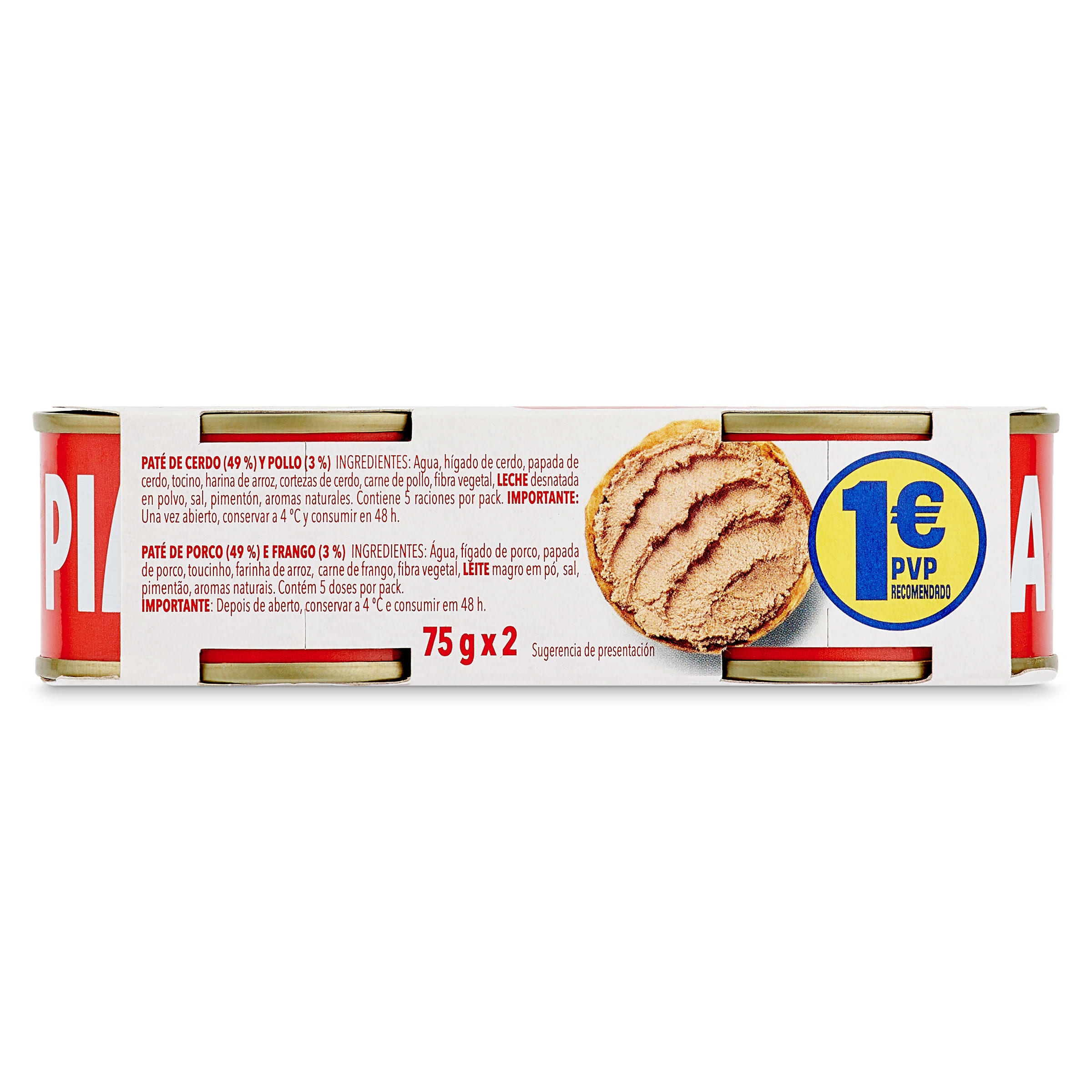 Paté clásico La piara 2 x 75 g