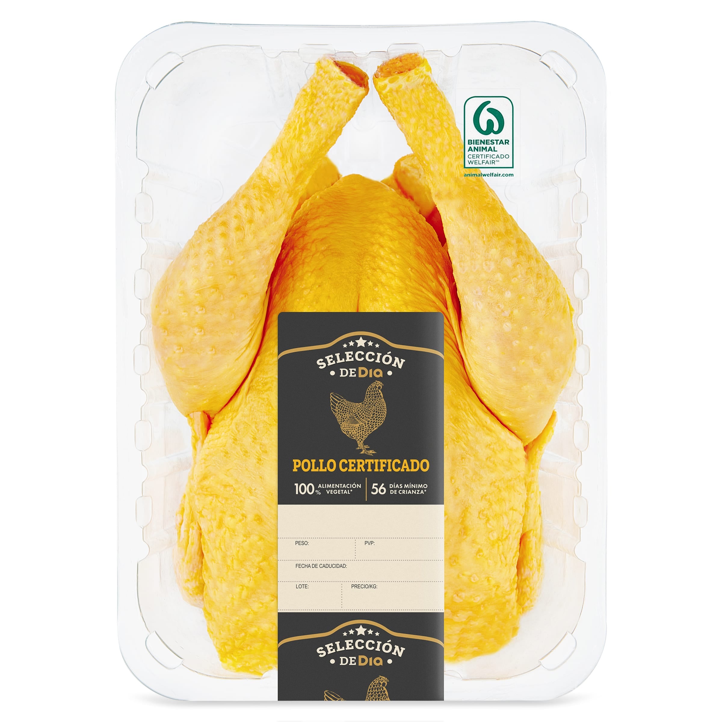 Pollo entero certificado Selección de Dia 2 Kg aprox.