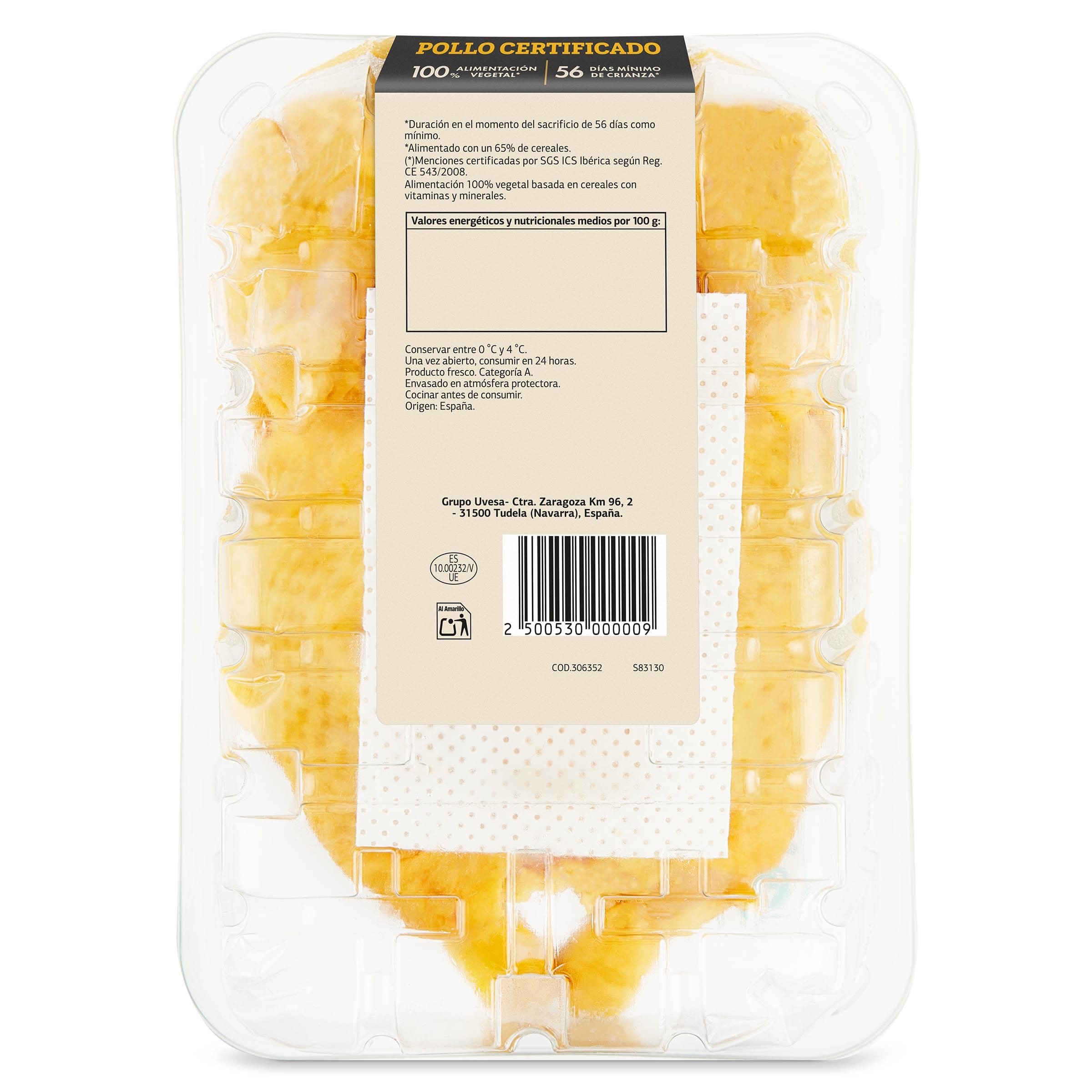 Pollo entero certificado Selección de Dia 2 Kg aprox.