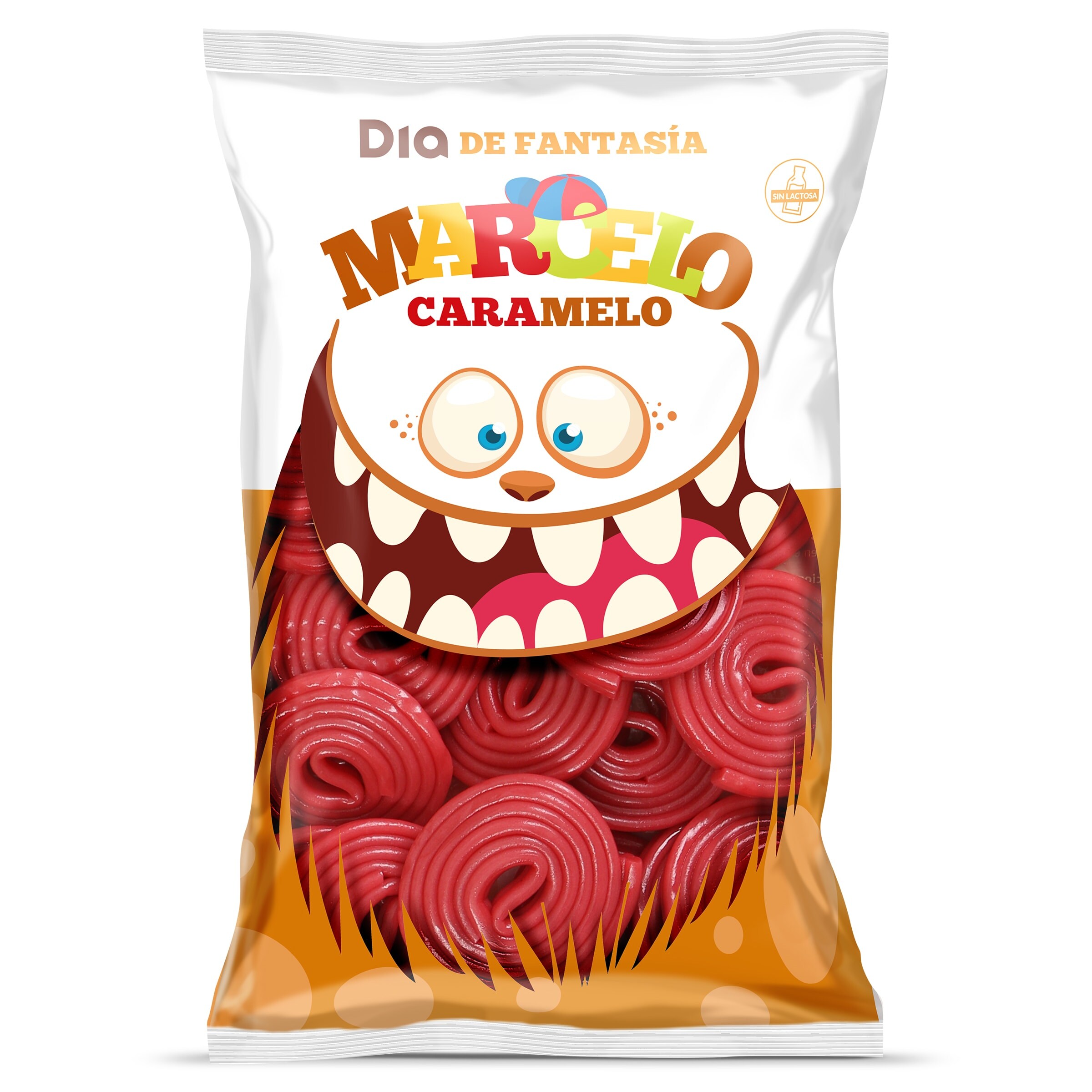 Regaliz rueda rojo Dia Marcelo Caramelo bolsa 225 g