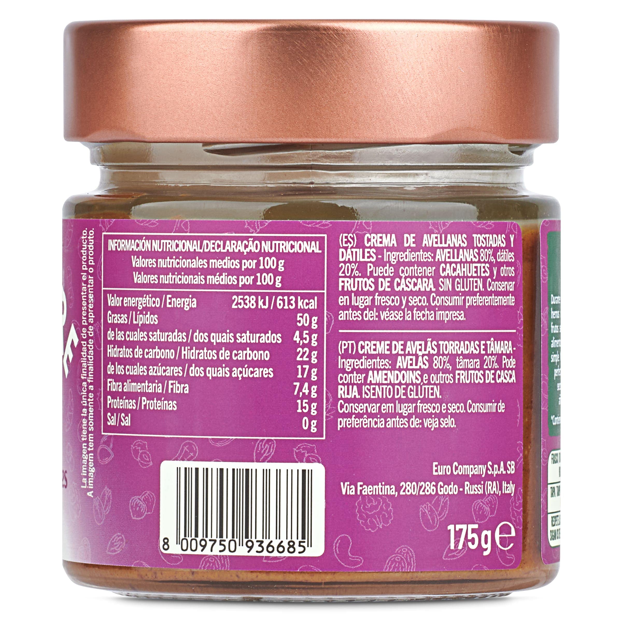 Crema de avellanas y dátiles Nut's amore 175 g