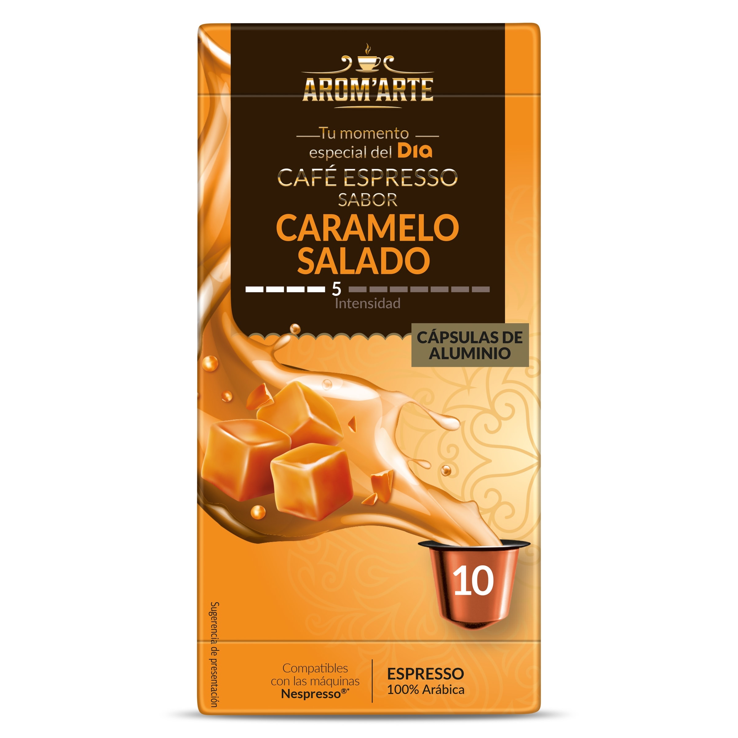 Cápsulas de café caramelo Dia Arom'arte 10 unidades
