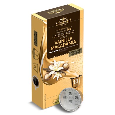 Café en cápsulas espresso vainilla Macademia Arom'arte de Dia caja 10 unidades-0 Café en cápsulas espresso vainilla Macademia Arom'arte de Dia caja 10 unidades-0
