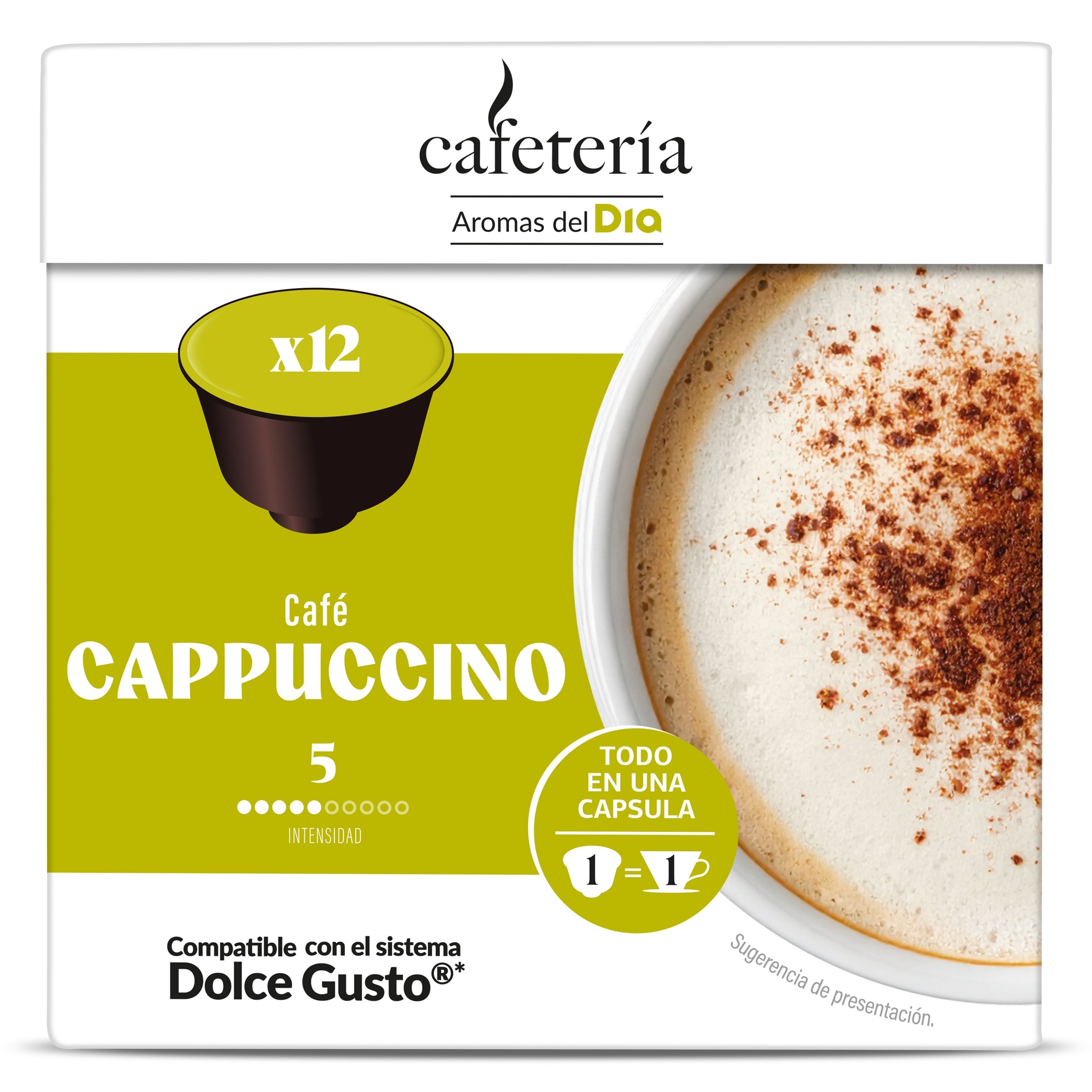 Cápsulas de café capuccino Dia Cafetería 12 unidades