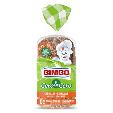 Pan de molde con cereales y semillas cero Bimbo bolsa 360 g-0 Pan de molde con cereales y semillas cero Bimbo bolsa 360 g-0