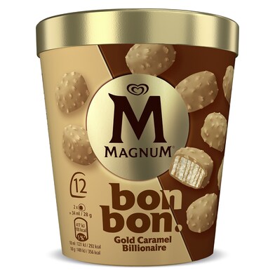 Helado bombón gold caramelo 12 unidades Magnum tarrina 168 g-0 Helado bombón gold caramelo 12 unidades Magnum tarrina 168 g-0