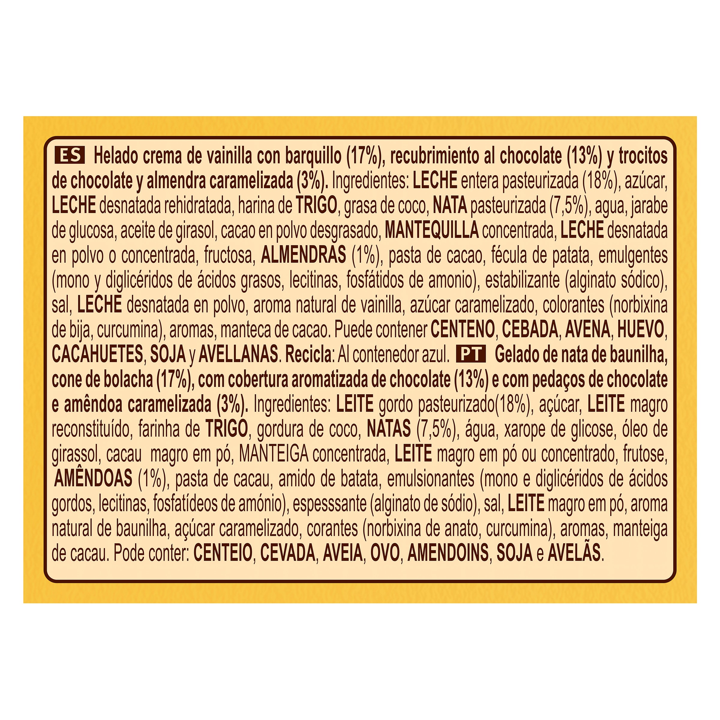 Cornetto de vainilla 4 x 60 g