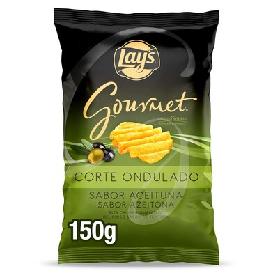 Patatas fritas gourmet wavy sabor aceituna Lay's bolsa 150 g-0