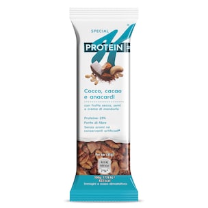 barrita de cereales con coco cacao y anacardos protein special k 35 g