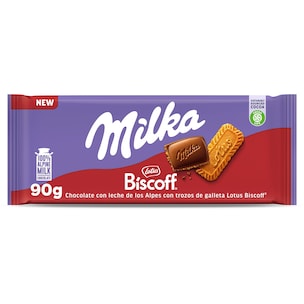 chocolate con leche con trozos biscoff lotus 90 g
