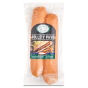 Salchichas 75% pollo y pavo hot dog Casa westfalia bolsa 180 g
