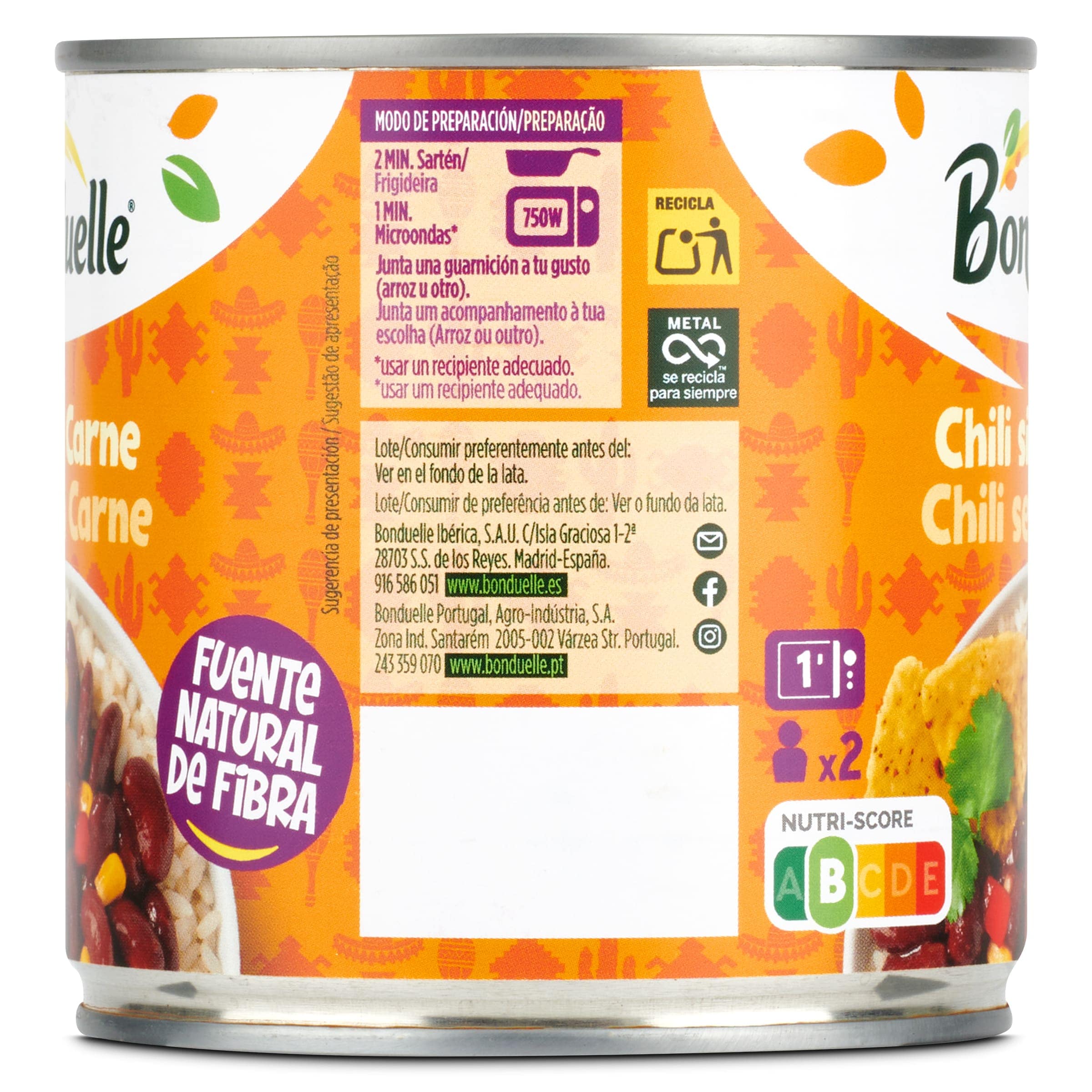 Chili sin carne Bonduelle 400 g