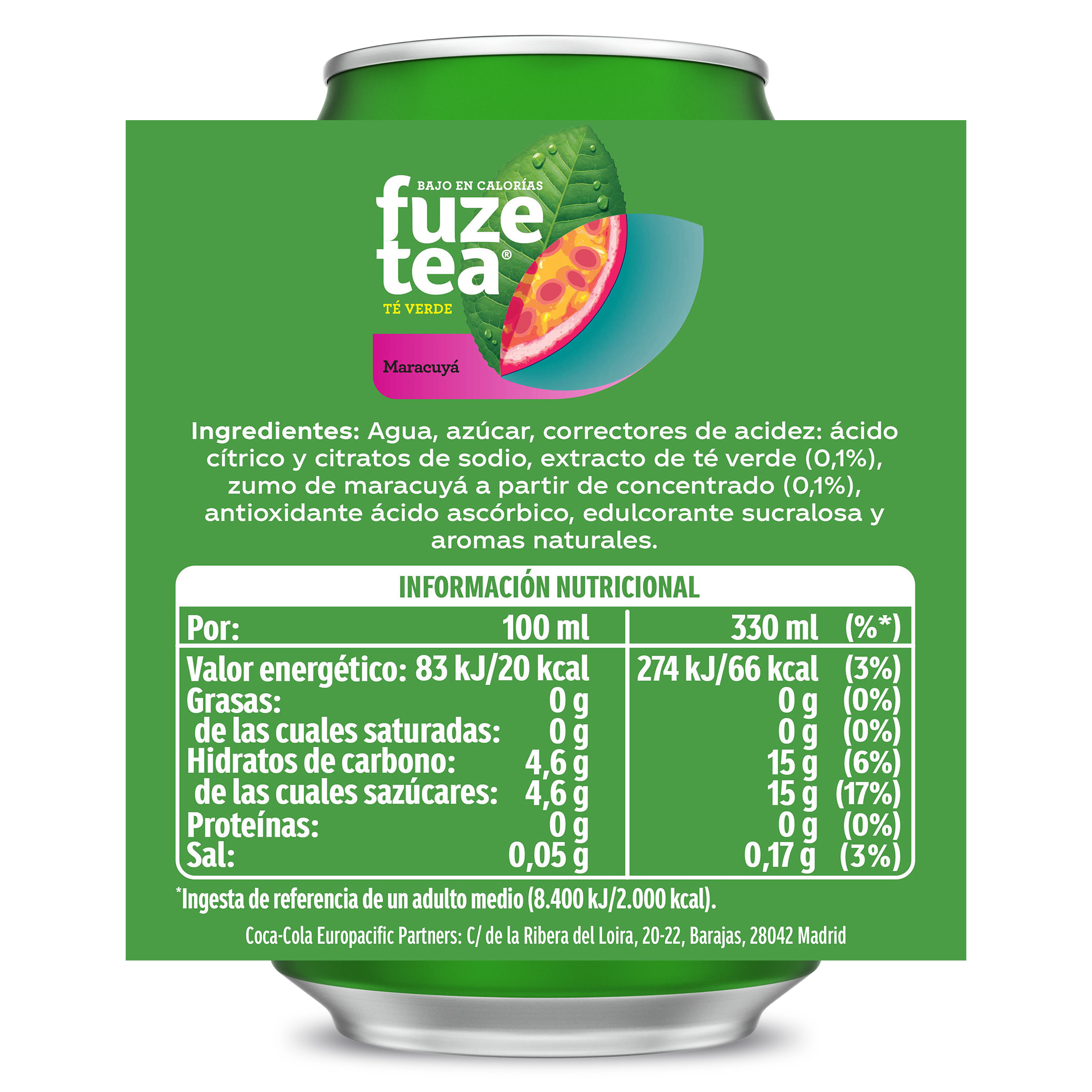 Fuze tea de maracuyá 330 ml