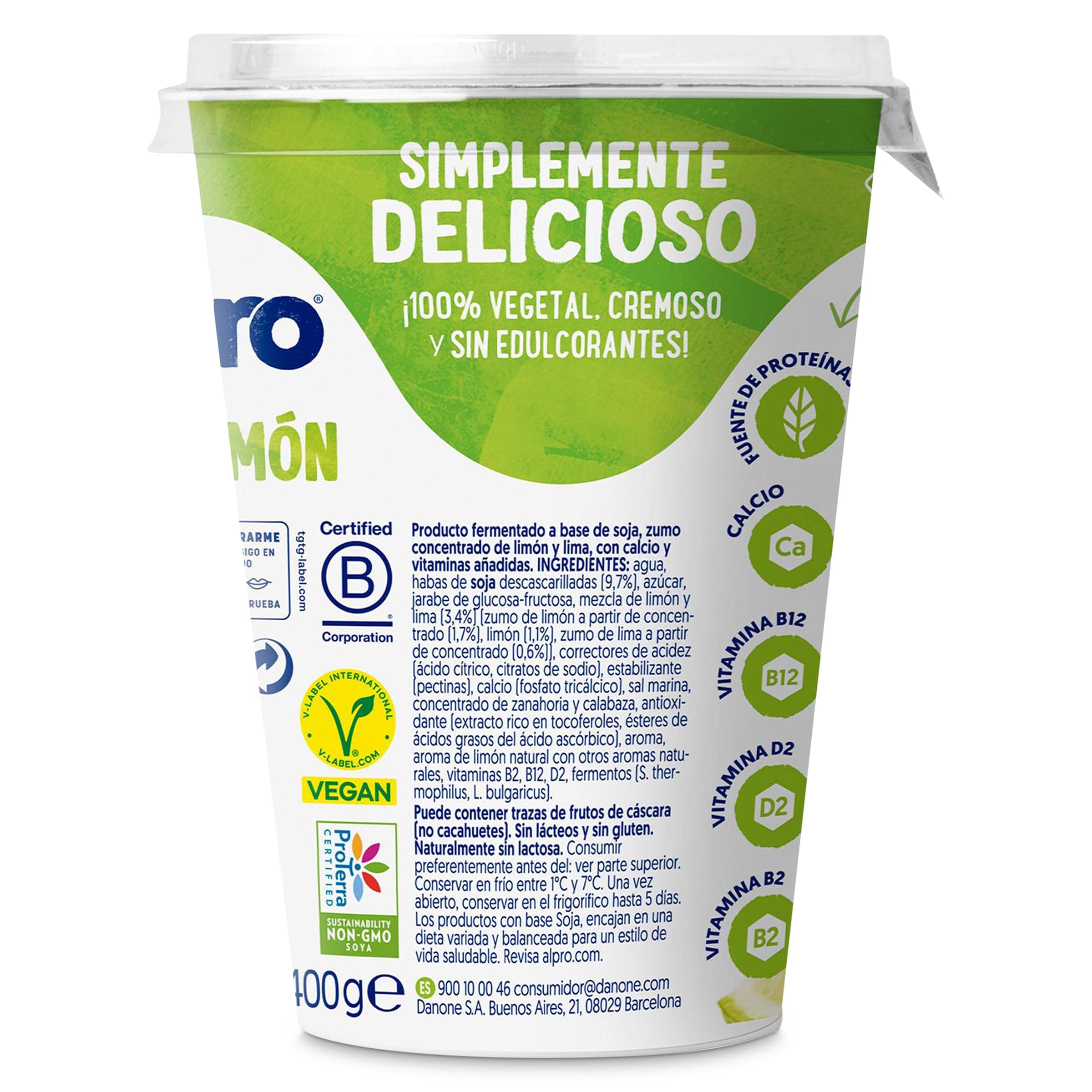 Yogur de soja lima limón Alpro 400 g