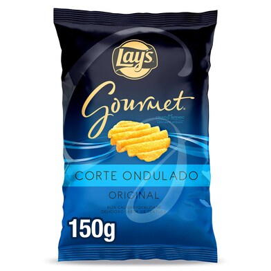Patatas fritas gourmet wavy sal Lay's bolsa 150 g-0
