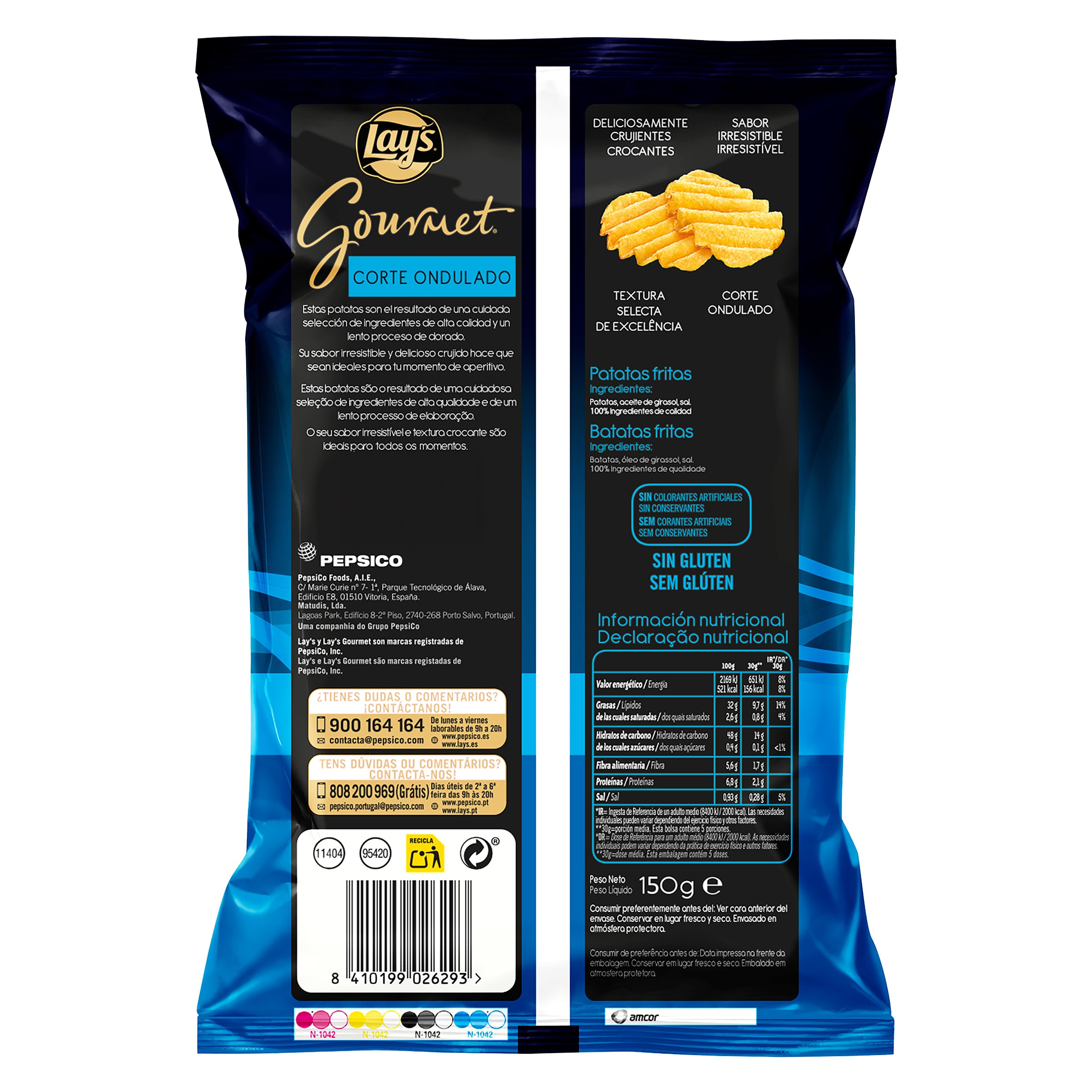 Lay's Gourmet onduladas 150 g
