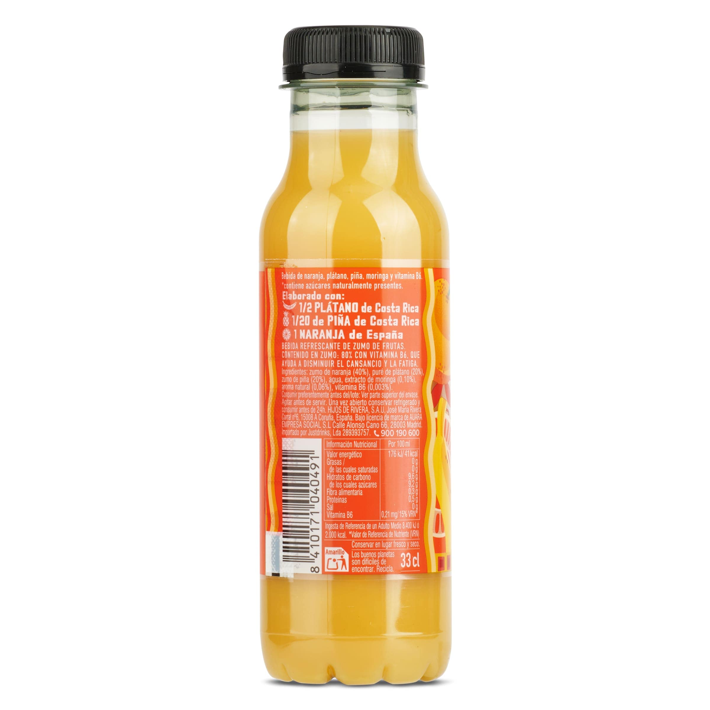 Bebida de zumo energía Auara 330 ml