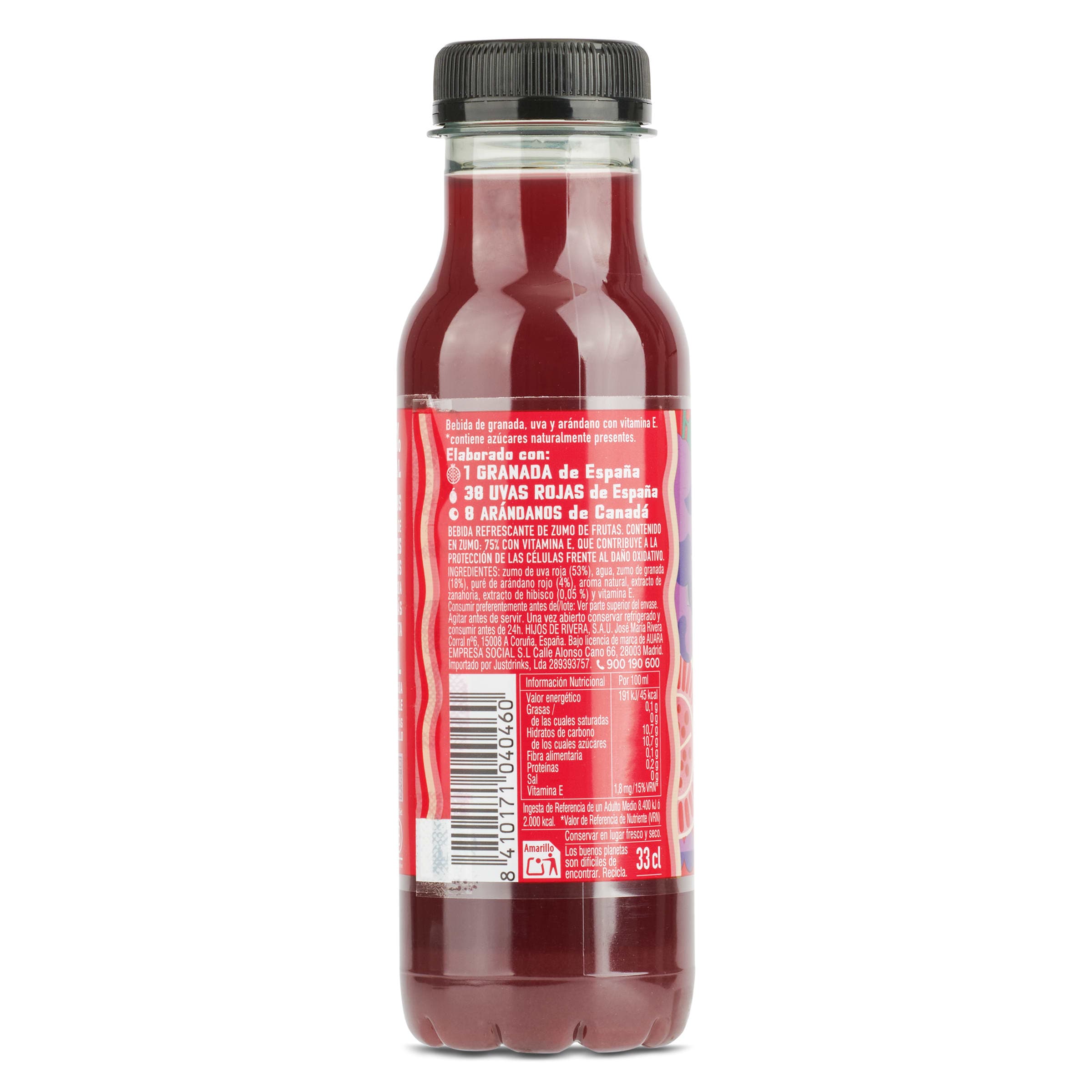 Bebida de zumo antioxidante Auara 330 ml