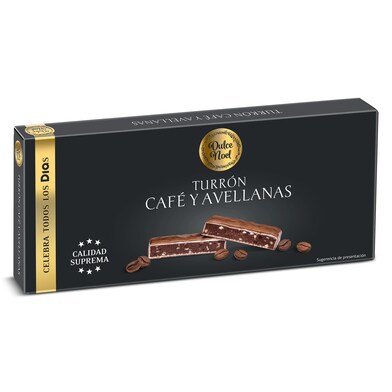 Turrón praliné de chocolate con leche con café y avellanas Dulce Noel Dia caja 150 g-0