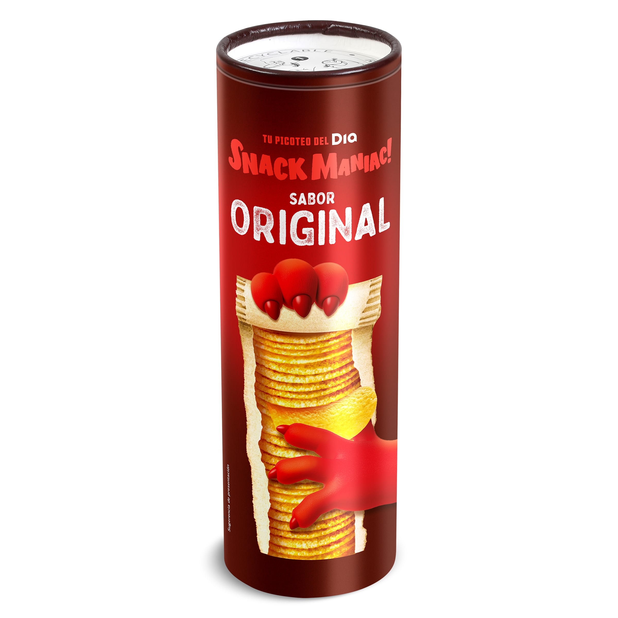 Snack de patata sabor original Snack Maniac de Dia bote 170 g
