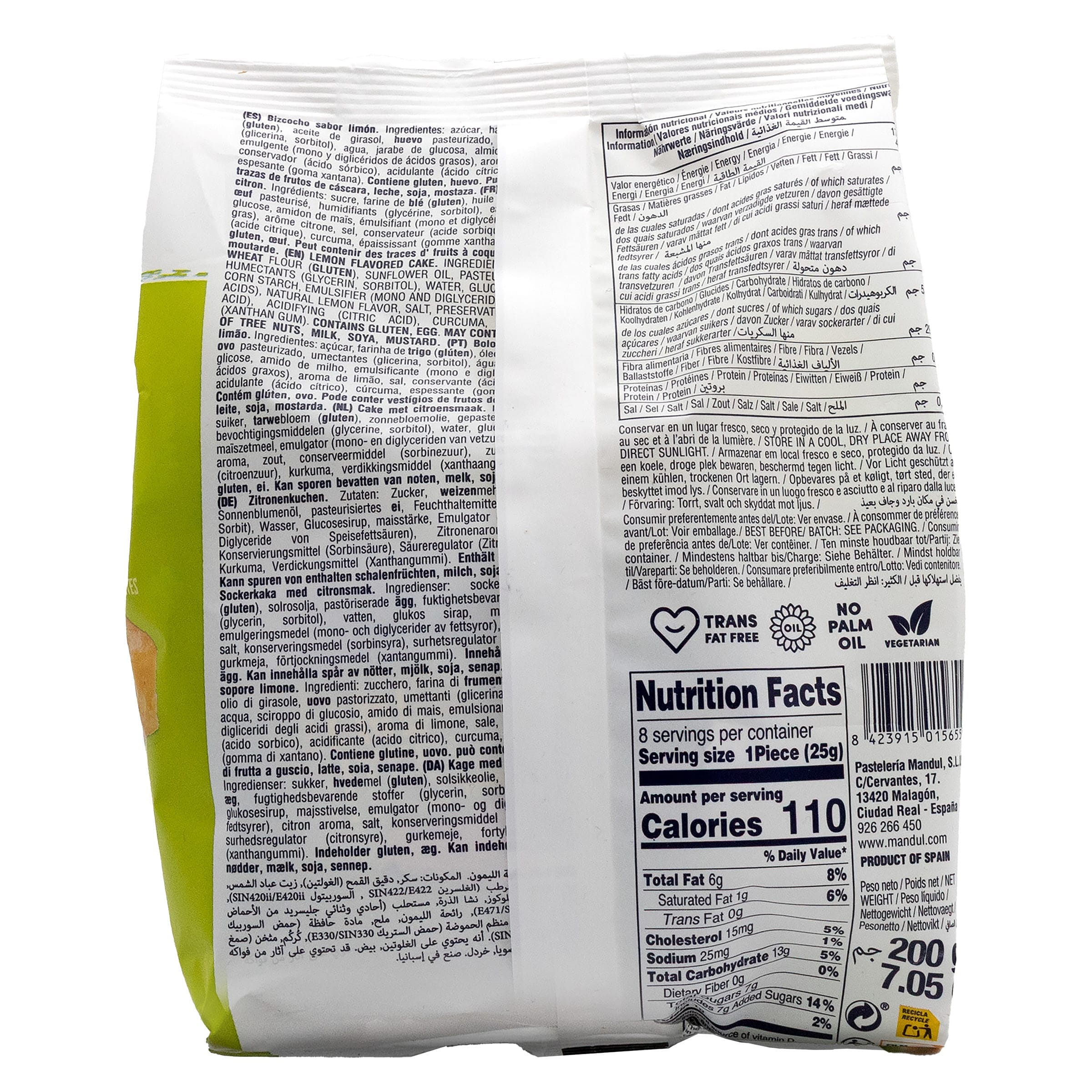 Bizcochitos de limón Mandul 200 g