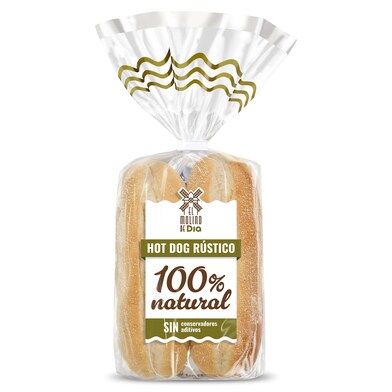 Panecillos para hot dog rústico El molino de Dia bolsa 220 g-0 Panecillos para hot dog rústico El molino de Dia bolsa 220 g-0