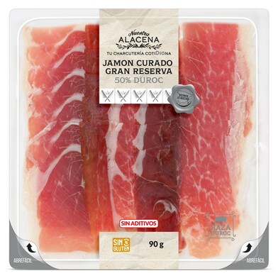 Jamón curado gran reserva 50% Duroc Dia Nuestra Alacena sobre 90 g-0